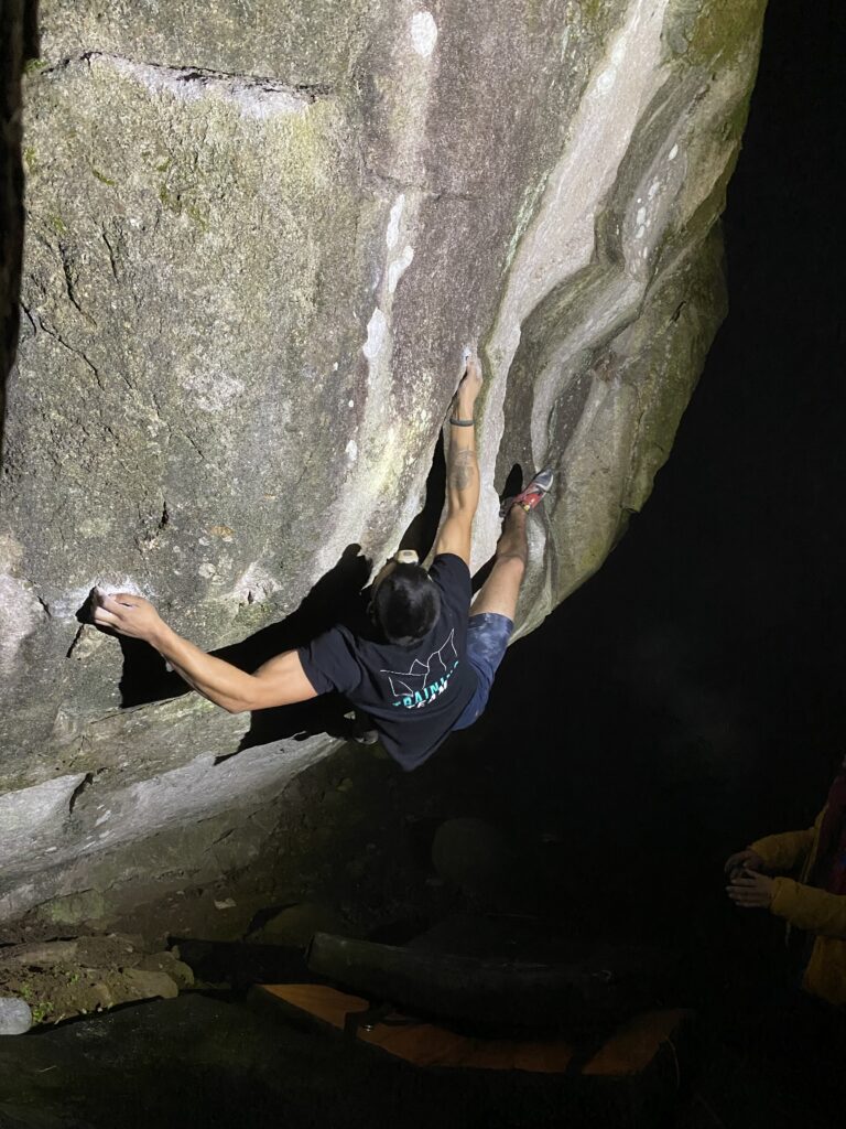 chris bouldering