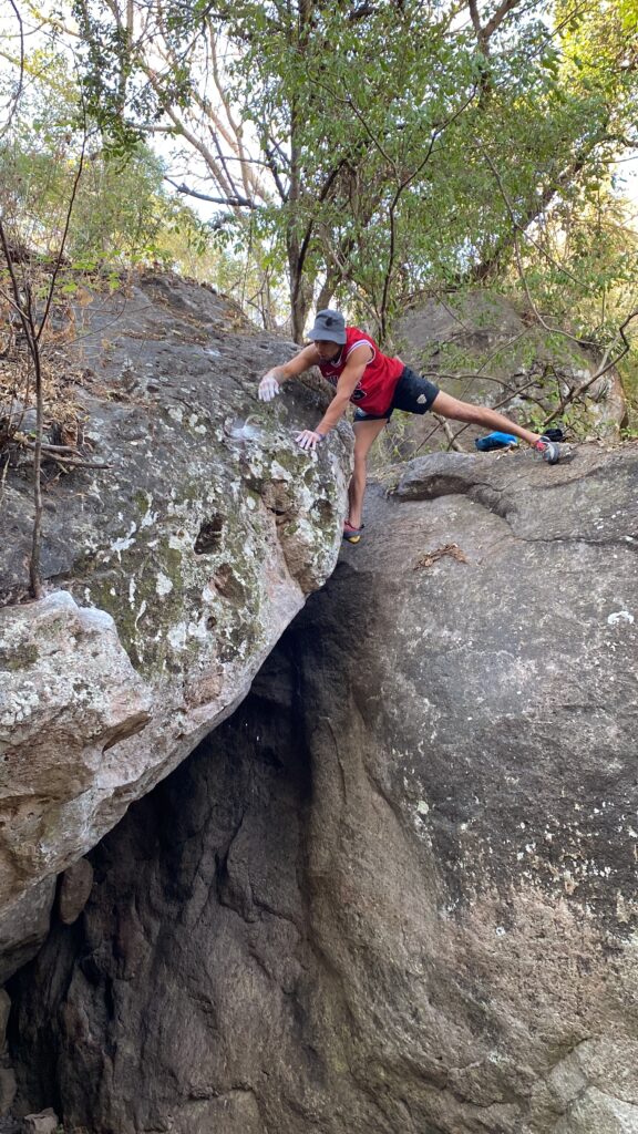 chris bouldering